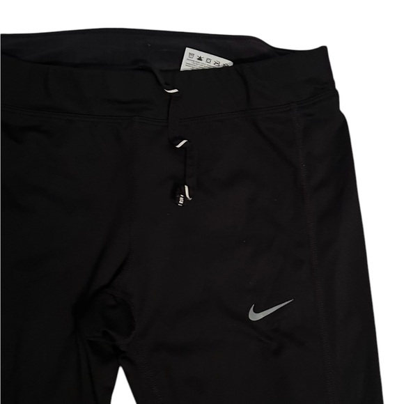 Nike Running Dri-FIT Black Reflective Leggings Women’s Small Ankle Zip - Picture 2 of 5